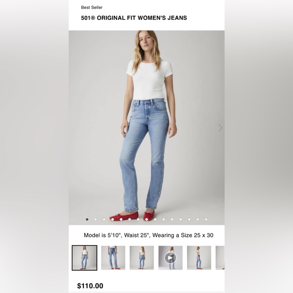 Levi's 501® Original Fit Women's Jeans - Light Blue 26x26